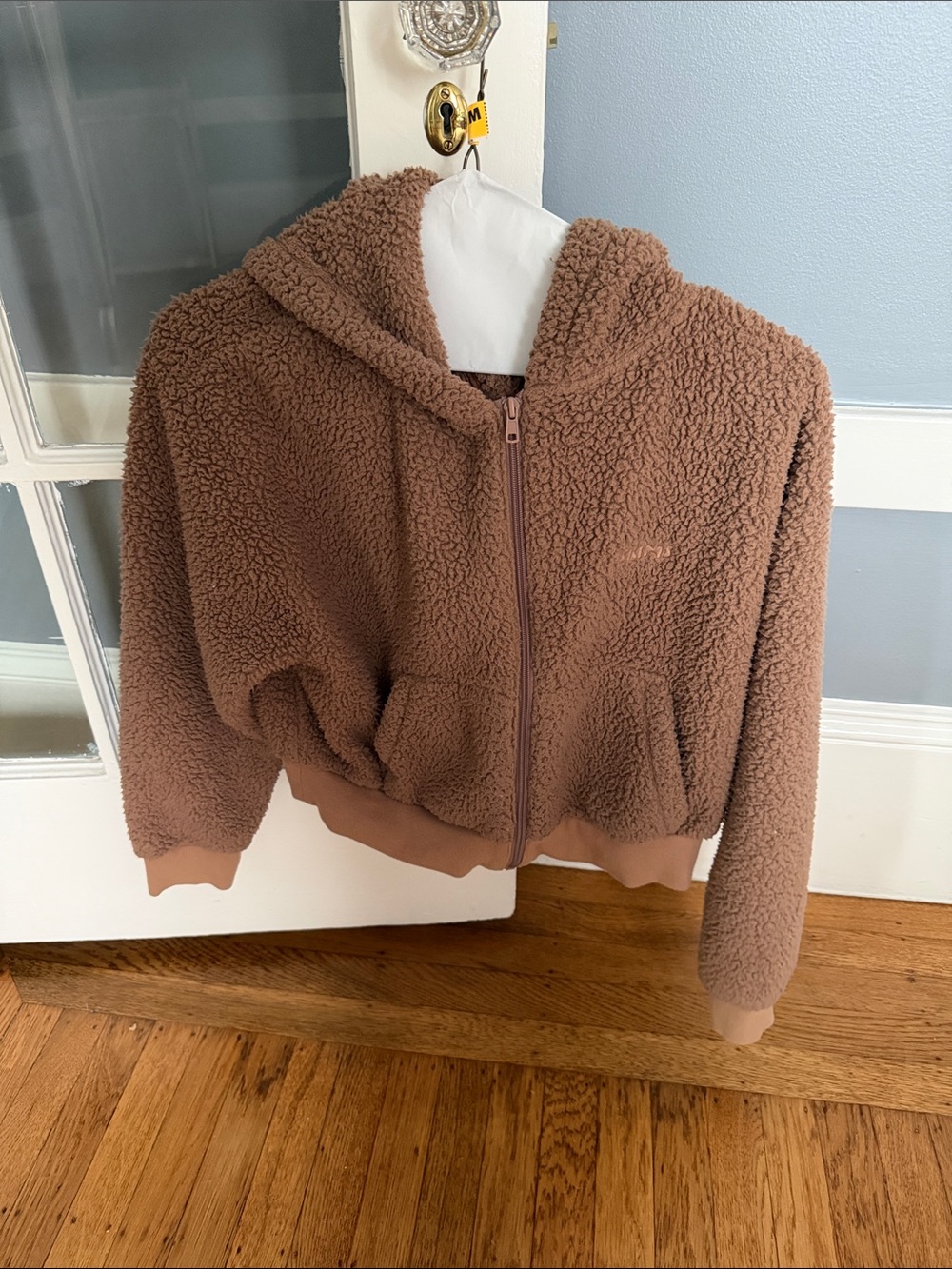 SKIMS Camel Brown Plush Teddy Jacket